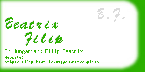 beatrix filip business card